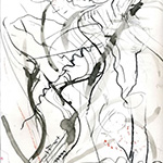 Drawing, 2009, chinese ink, charcoal and red chalk on paper, 31 x 22.5 cms
